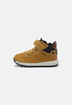 Geox ALBEN BOY - Chaussures Premiers Pas - Yellow/navy