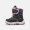 Geox FLANFIL GIRL WPF - Chaussures Premiers Pas - Black/dark Pink