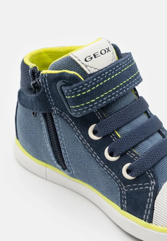 Geox KILWI BOY - Chaussures Premiers Pas - Navy/fluo Yellow – Image 6