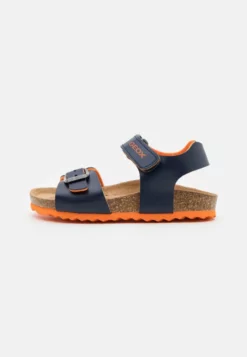 Geox GHITA BOY - Sandales - Navy/orange
