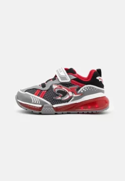 Geox BAYONYC BOY - Baskets Basses - Grey/red