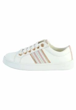 Geox BASKET - Baskets Basses - Rose Blanche