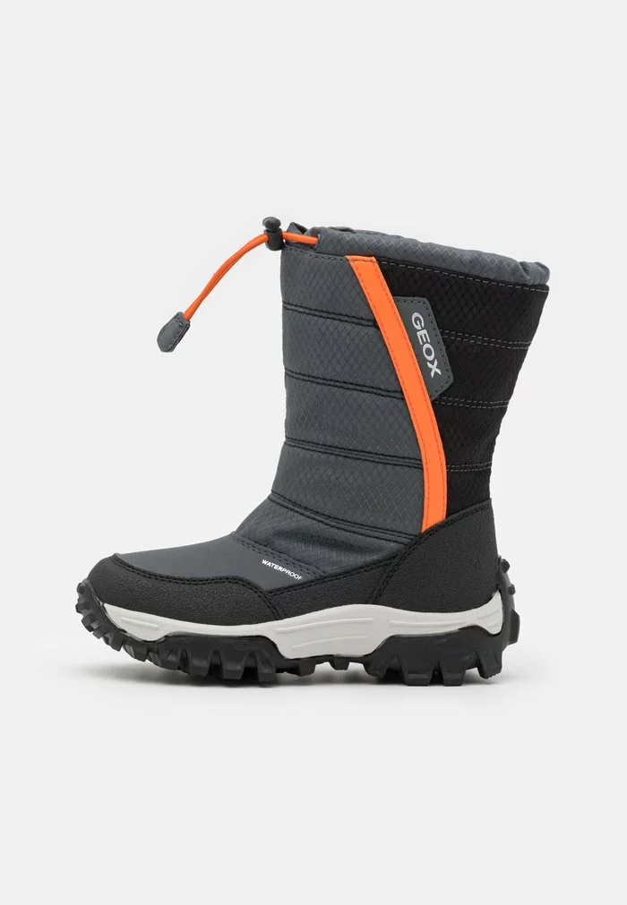 Geox HIMALAYA BOY WPF - Bottes De Neige - Dark Grey/orange