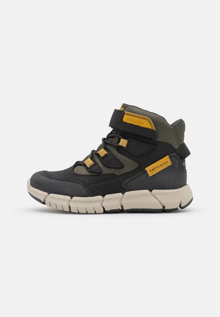Geox FLEXYPER BOY ABX - Bottines - Black/yellow