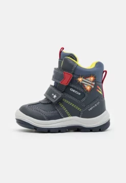 Geox FLANFIL BOY ABX - Bottes De Neige - Navy/red