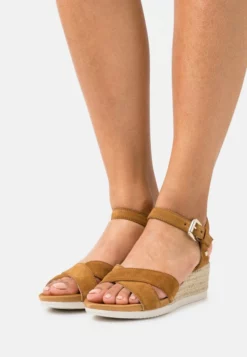 Geox ISCHIA CORDA - Sandales Compensées - Curry