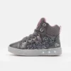 DISNEY FROZEN ELSA SKYLIN GIRL GEOX- High-top Trainers - Baskets Montantes - Dark Grey/lilac