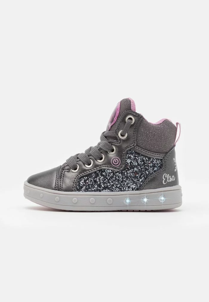 DISNEY FROZEN ELSA SKYLIN GIRL GEOX- High-top Trainers - Baskets Montantes - Dark Grey/lilac