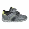 Geox B BALU' BOY - Chaussures Premiers Pas - Dk Grey/lime