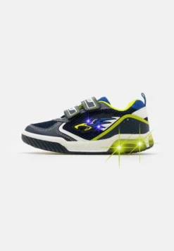 Geox INEK BOY - Baskets Basses - Navy/lime