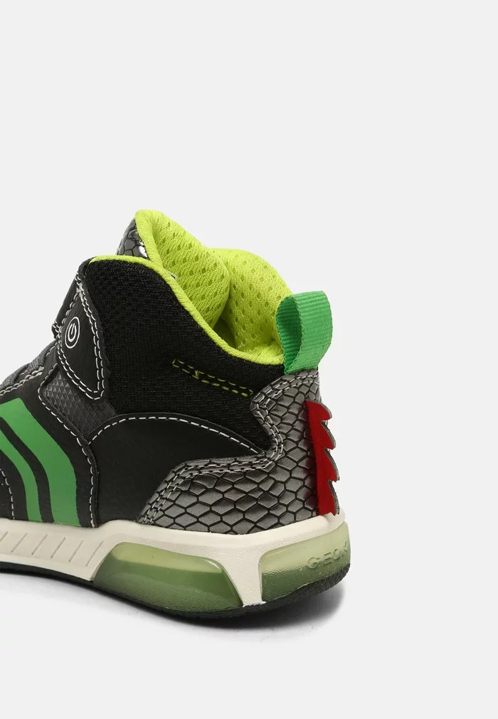 Geox INEK BOY - Baskets Montantes - Black/lime – Image 7