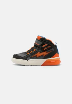 Geox GRAYJAY BOY - Baskets Montantes - Black/orange