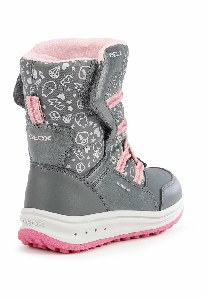 Geox ROBY GIRL - Bottes De Neige - Dk Grey/pink – Image 2