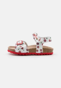 Geox CHALKI GIRL - Sandales - Silver/red