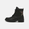 Geox CASEY GIRL - Bottines à Lacets - Black/military
