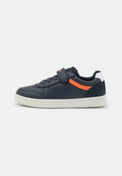 Geox DJ ROCK BOY - Baskets Basses - Navy/orange