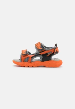 Geox SPLUSH BOY - Sandales De Randonnée - Orange/black