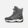 Geox SENTIERO GIRL - Bottes De Neige - Dark Grey/violet