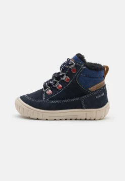 Geox OMAR BOY WPF - Bottes De Neige - Navy/red