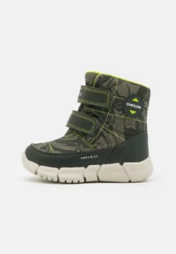 Geox FLEXYPER BOY ABX - Bottes De Neige - Mimetic/lime