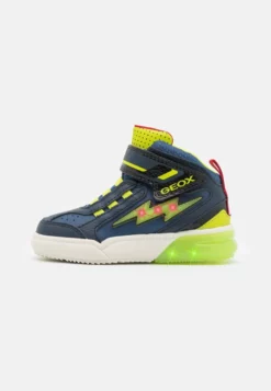 Geox GRAYJAY BOY - Baskets Montantes - Navy/lime