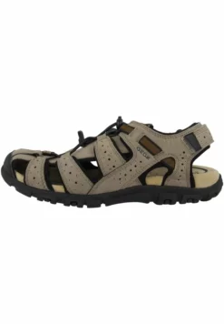 Geox UOMO STRADA - Sandales De Randonnée - Taupe/black