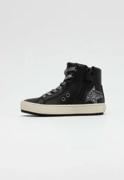 Geox KALISPERA GIRL - Baskets Montantes - Black/dark Silver
