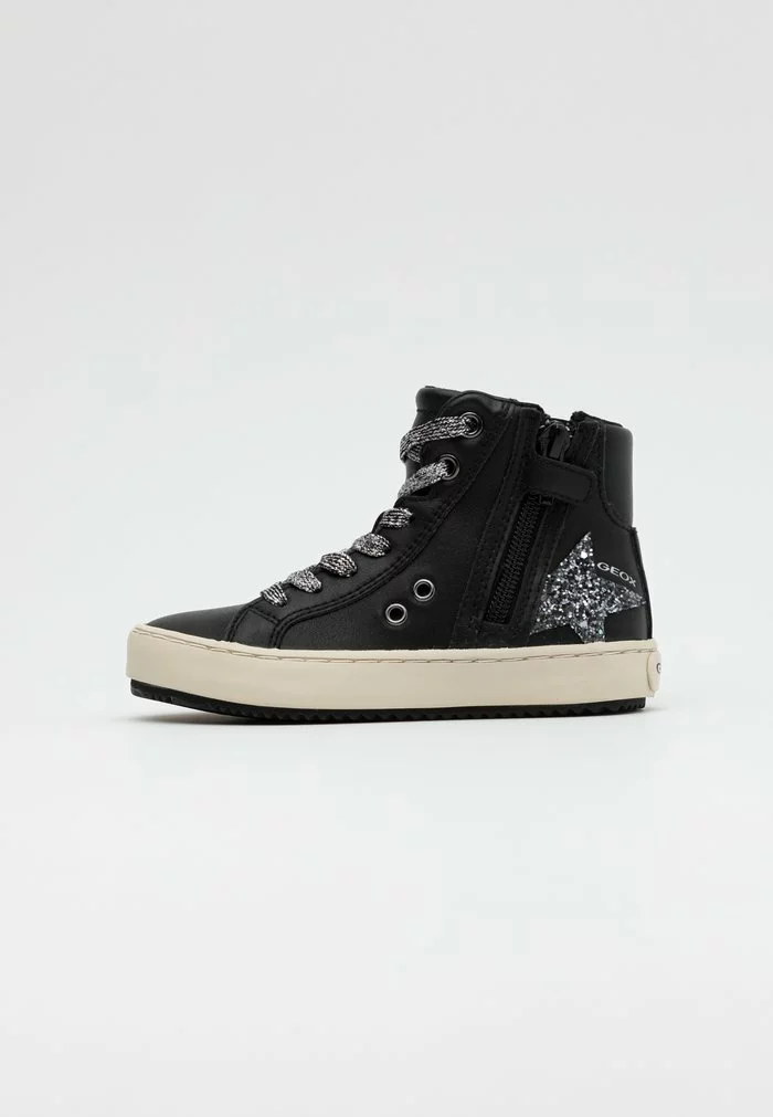 Geox KALISPERA GIRL - Baskets Montantes - Black/dark Silver