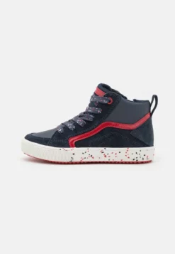 Geox ALONISSO BOY - Baskets Montantes - Navy/red