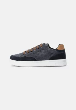 Geox DJROCK BOY - Baskets Basses - Navy/cognac