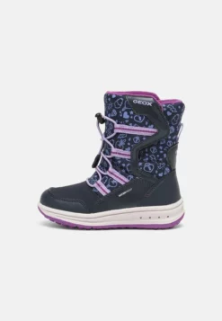Geox ROBY GIRL - Bottes De Neige - Navy/lilac