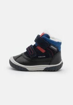 Geox OMAR BOY WPF - Bottes De Neige - Navy/dark Red