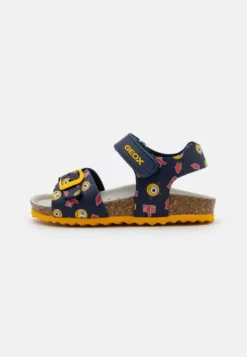 Geox GHITA BOY - Sandales - Navy/yellow