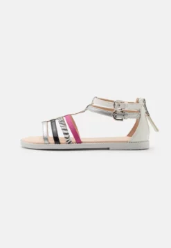 Geox KARLY GIRL - Sandales - White/silver/black