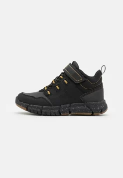 Geox FLEXYPER BOY ABX - Bottines - Black/dark Yellow