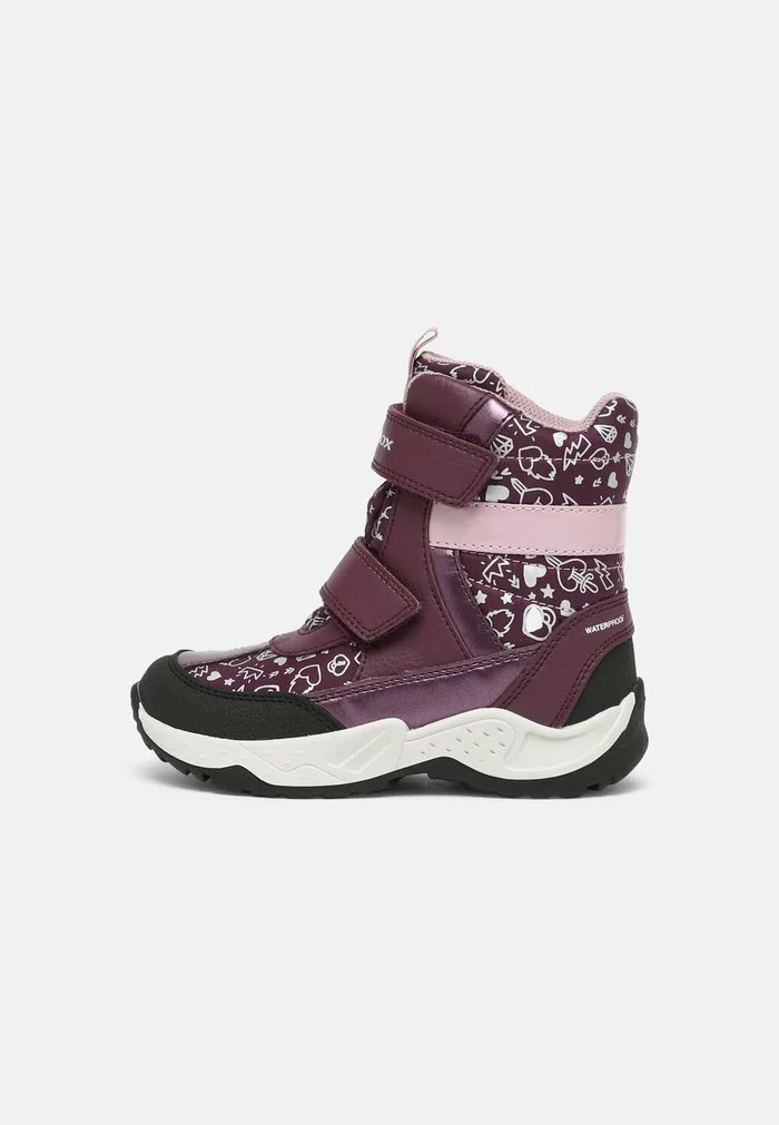 Geox SENTIERO GIRL - Bottes De Neige - Prune/dark Rose