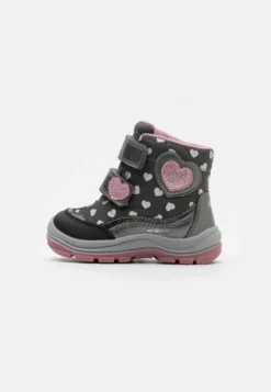 Geox FLANFIL GIRL WPF - Bottes De Neige - Dark Grey/pink