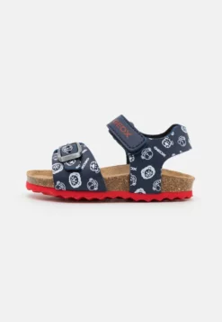 Geox CHALKI BOY - Sandales - Navy/red