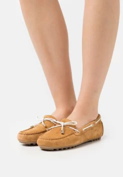 Geox LEELYAN - Mocassins - Caramel/white