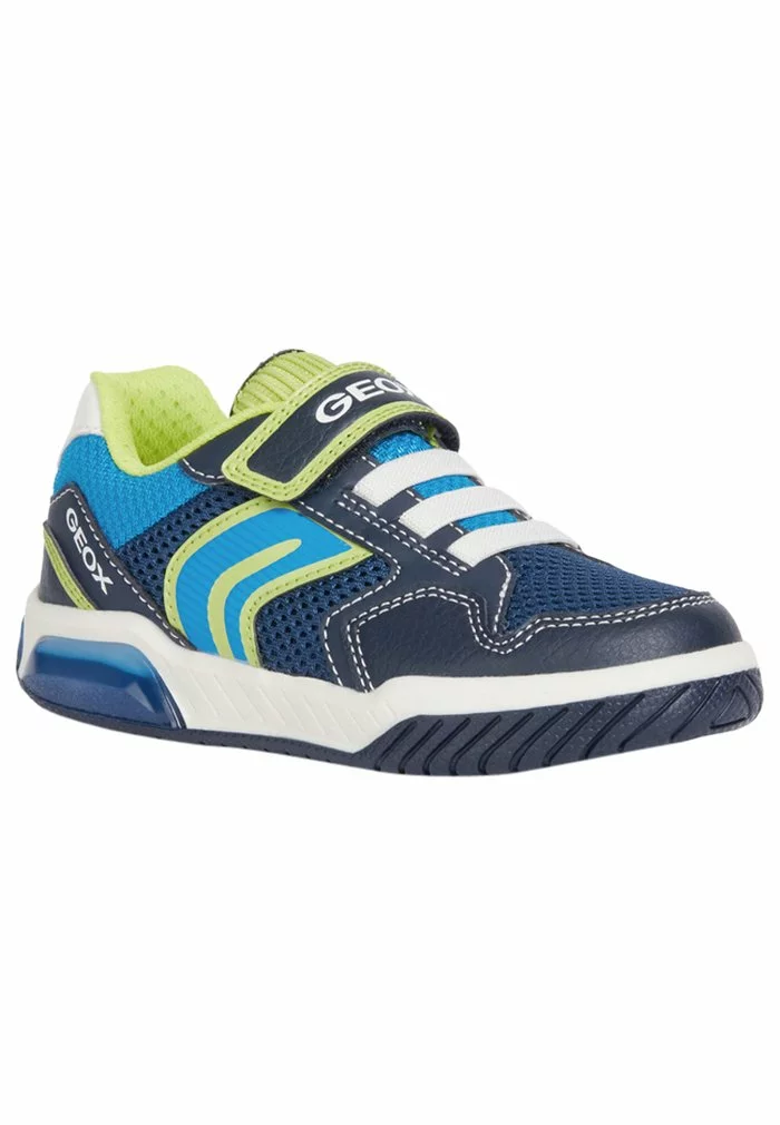 Geox INEK BOY - Baskets Basses - Navy/lime