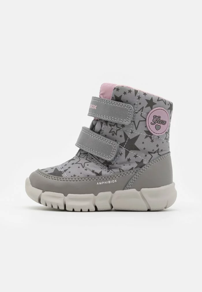 Geox FLEXYPER GIRL ABX - Bottes De Neige - Grey/pink