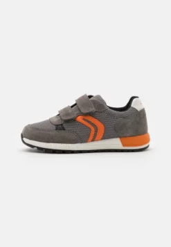 Geox ALBEN BOY - Baskets Basses - Grey/orange