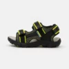 Geox JR STRADA - Sandales De Randonnée - Black/fluo Yellow