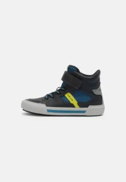 Geox ALONISSO BOY - Baskets Montantes - Navy/lime
