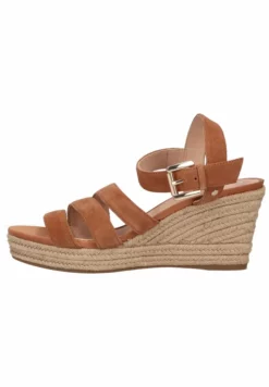 Geox Sandales Compensées - Cognac C6001